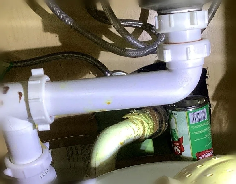 Plumbing drain line inspection finding